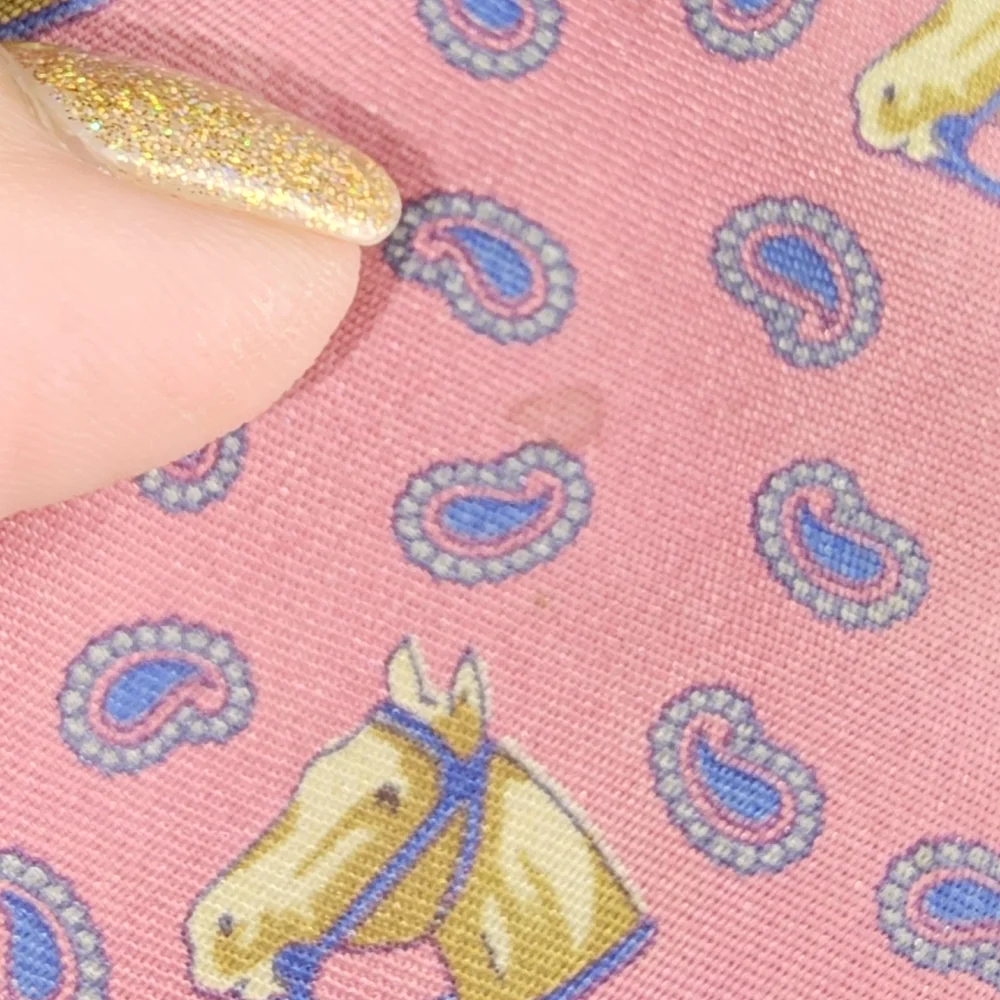 Vintage Daks 100% Silk Horse Tie With Horse Tie Clip